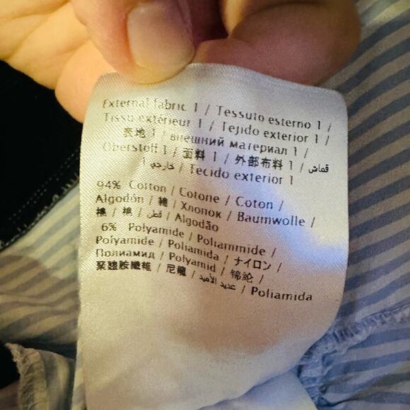 Red Valentino Black Short Sleeve Pinstripe Accent Side Crewneck Shirt Size Large - Picture 7 of 11